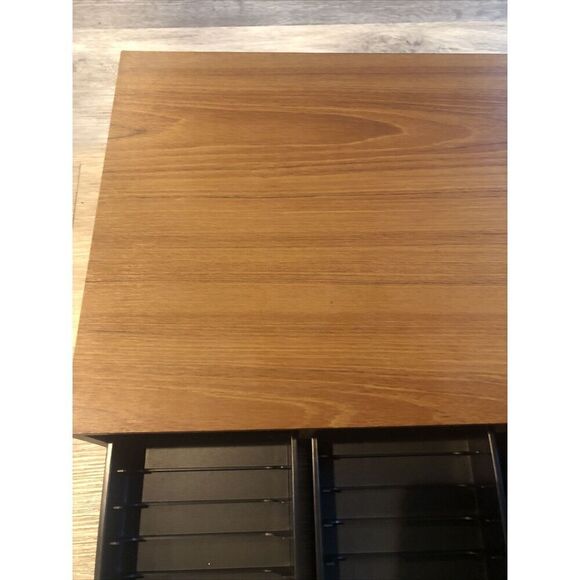 Cassette Tape Holder  Wood Grain 3 Drawer  Storage Cabinet  Holds 36!Vintage - Picture 5 of 15